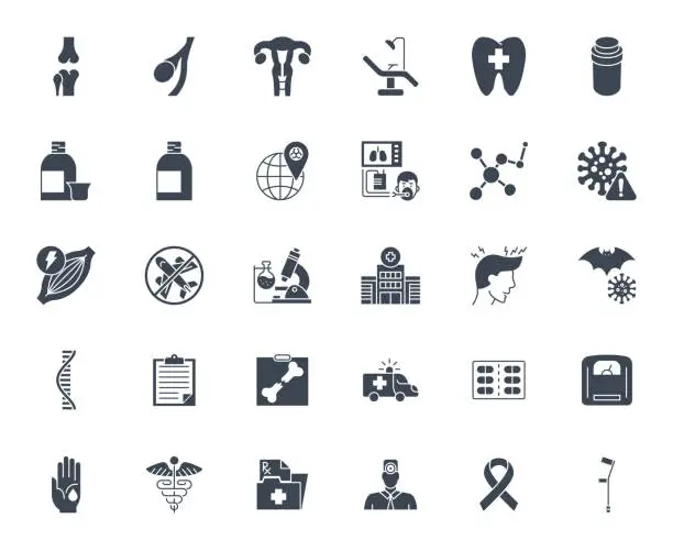 Vector illustration of Medical Vector Icons Set