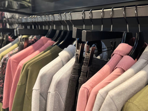 istock Clothing for men hangs on a hanger. Style and wardrobe. Shopping. 1492732014