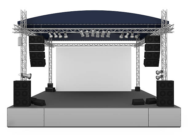 istock Large concert stage on a white background 149274069