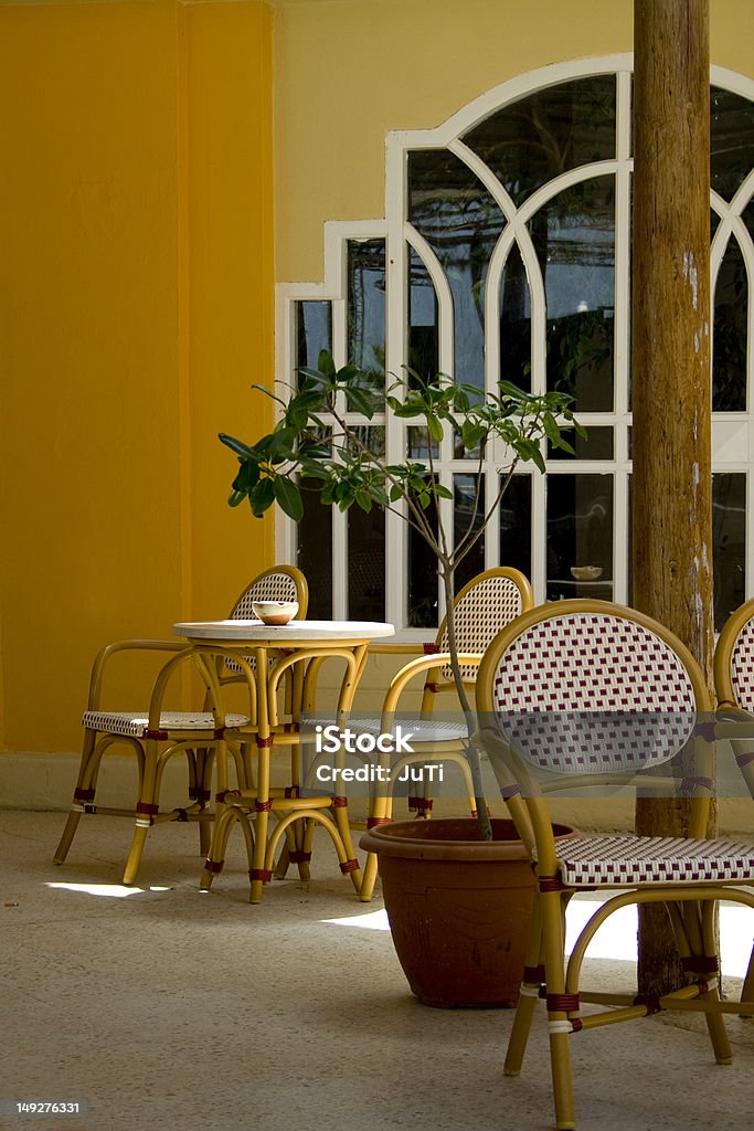 restaurant table and chairs in restaurant Bamboo - Material Stock Photo