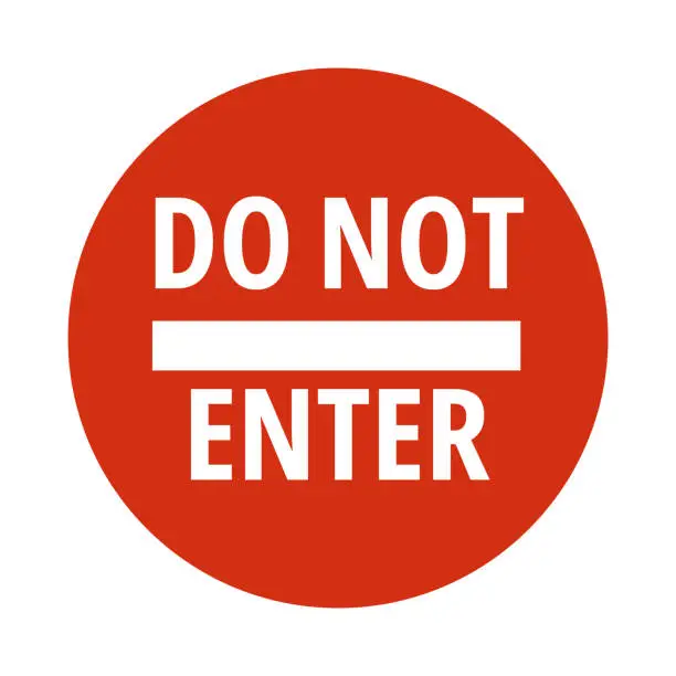 Vector illustration of Do not enter icon sign vector illustration