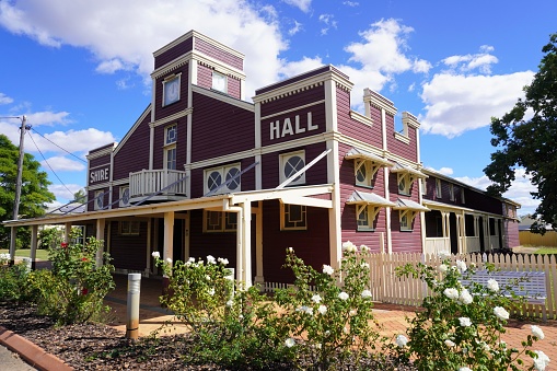 Surat, Queensland, Australia, April 21, 2023.
The town hall is one of several historic buildings dating back to the town's pioneering days