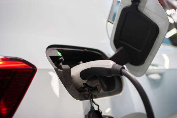 istock Electric car charging close-up 1492772902