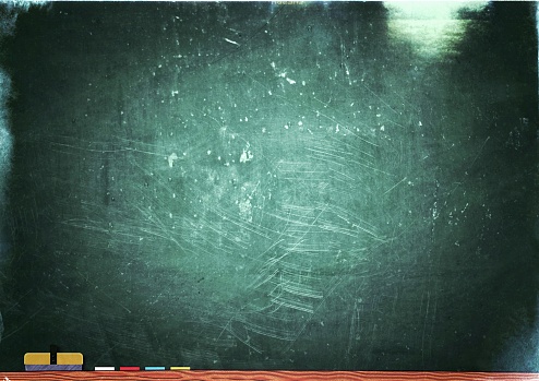 Illustration background of empty retro chalkboard in education concept