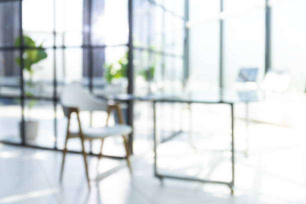 istock Business office without people with blurred bokeh background 1492782303