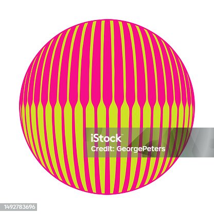 istock 3D Ball with stripes 1492783696