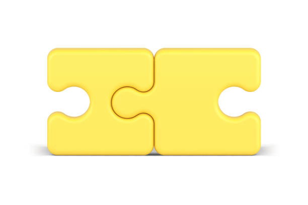 istock Puzzle piece yellow connected details partnership collaboration success teamwork 3d icon vector 1492783852