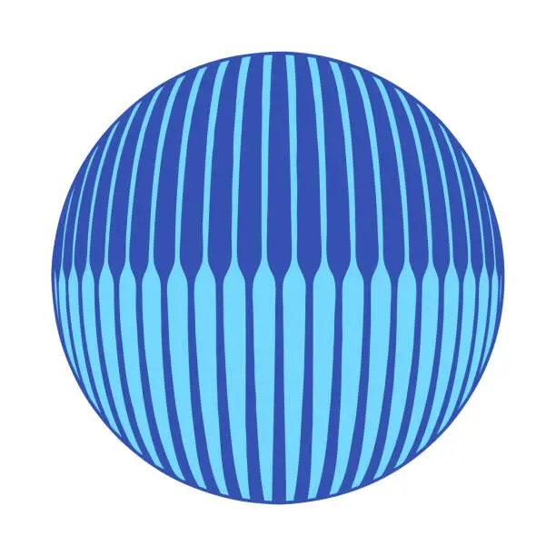 Vector illustration of 3D Ball with stripes