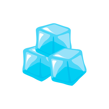 ice cubes design vector flat modern isolated illustration