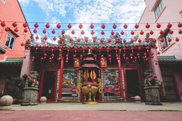 istock a very large building with lots of red lanterns hanging in front 1492795919