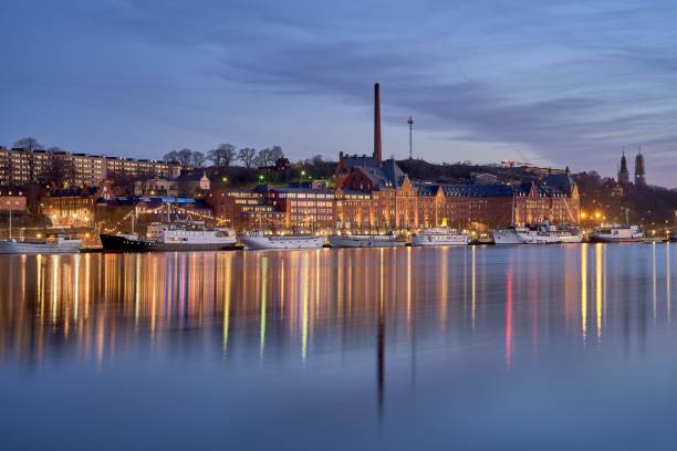 istock Idyllic scene of Sodermalm in Stockholm situated beside a tranquil lake in Sweden 1492796754