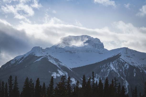 istock Stunning landscape of a mountain range covered with snow in Banff, Alberta, Canada 1492797518