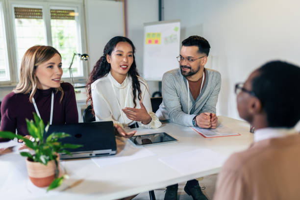 istock Human resources managers conducting job interviews with applicants in the office 1492799080