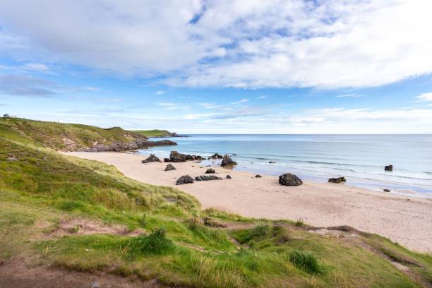istock Tranquil beach scene with a pristine shoreline in Durness Bay, Scotland 1492800314