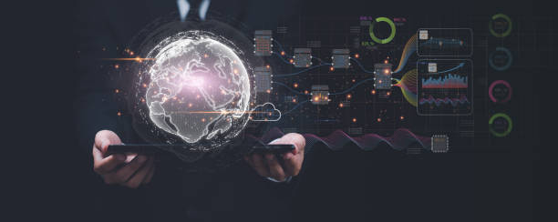 istock a man and virtual icon,modern cyberspace network technology concept,to communicate and connect information through a global society,innovative and scientific ideas,working through high speed internet 1492801195
