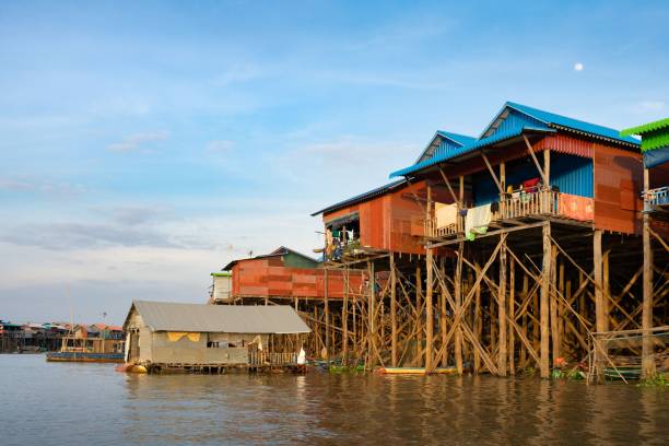 istock a building above water in Kompong Khleang floating village 1492807074