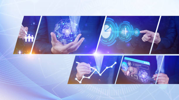 istock Global business structure of networking, Analysis and data exchange customer connection, HR recruitment and global outsourcing, Customer service, Teamwork, Technology and data connection worldwide. 1492811464