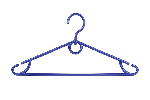 plastic clothes hanger, empty clothes hanger isolated from background