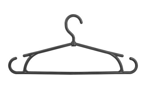 plastic clothes hanger, empty clothes hanger isolated from background