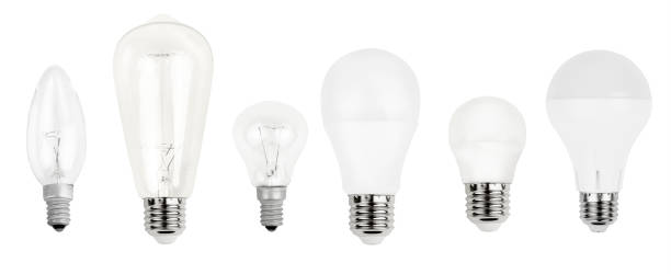 istock A set of glass bulbs isolated on a white background. 1492819719
