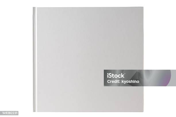 Isolated Shot Of Square White Blank Book On White Background Stock Photo - Download Image Now