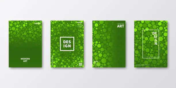 Vector illustration of Brochure template layout, Green cover design, business annual report, flyer, magazine