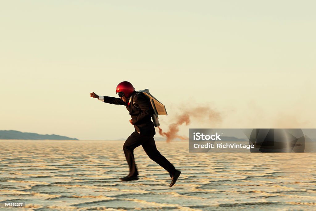 Nach den Sky - Lizenzfrei Raketenrucksack Stock-Foto