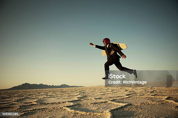 Taking Flight Stock Photo - Download Image Now - Next Level, Jet Pack, Flying