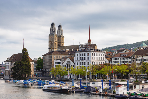 View Of Zurich And The Grossmünster Church