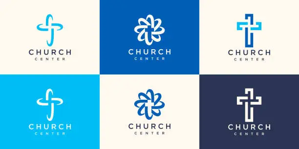 Vector illustration of Church vector logo symbol graphic abstract template