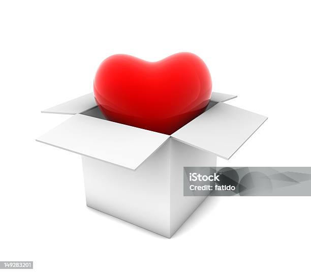 Heart In White Box Stock Photo - Download Image Now - Aerial View, Anniversary, Beauty