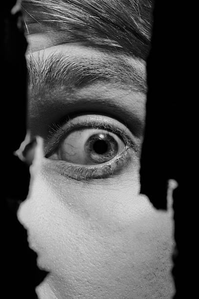 istock Scary partial view of a man's face 149283481
