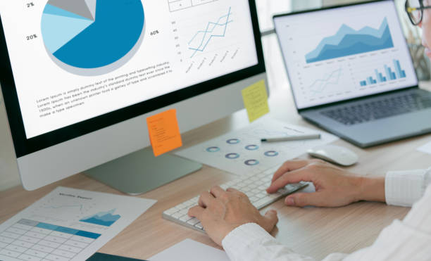 istock Businessman using desktop computer analyze business growth graph and  Marketing strategy planning 1492835215