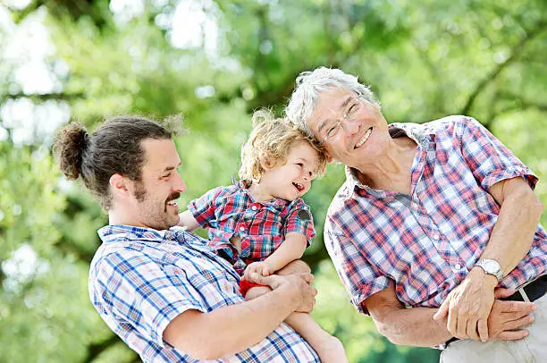 Photo of Happy Generations - Grandpa, Dad & Grandson