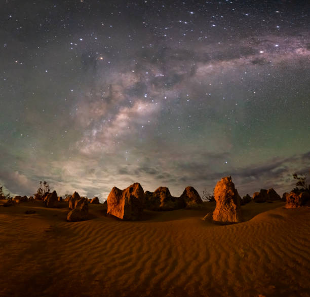 istock The rising pinnacle panoramic on a cloudy night 1492836782