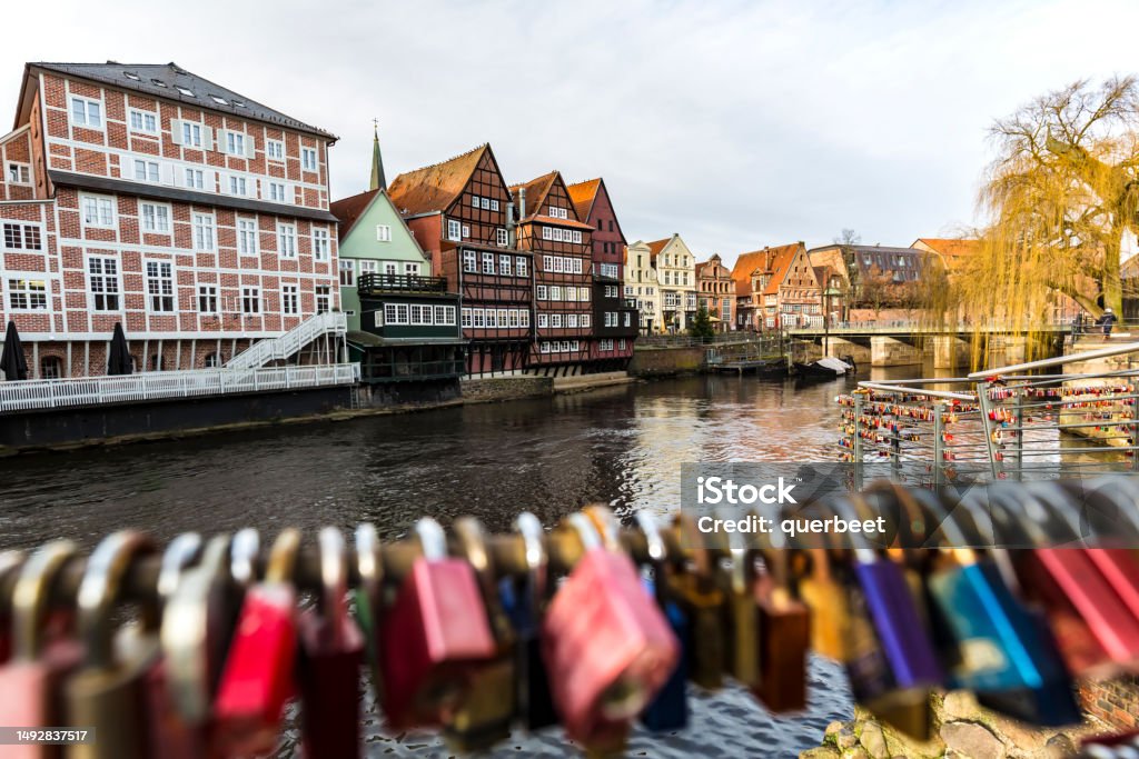Lüneburg in Germany Lüneburg with sun Beauty Stock Photo