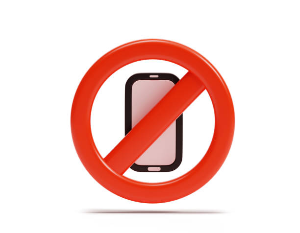 Do not use phone icon sign 3D illustration