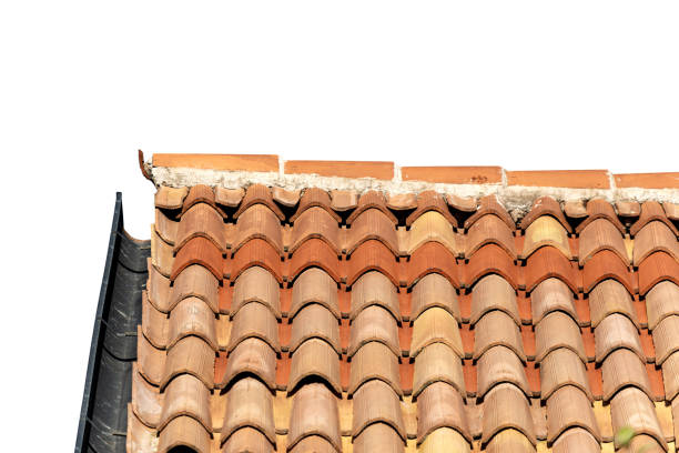 There is extensive use of terracotta bricks and tiles in the traditional architecture of Tuscany. The rooftops of Lari (province of Pisa) appear in this photo.