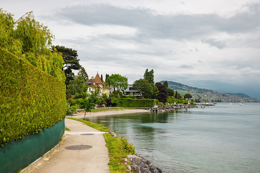 Lago Maggiore lake in Switzerland and Italy
