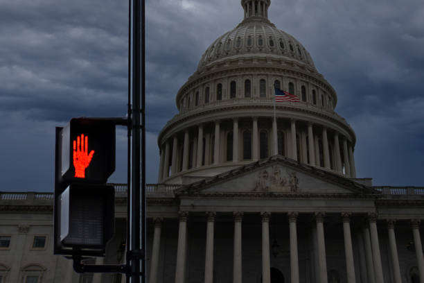 Government Debt Ceiling and Federal Government Shutdown Government Debt Ceiling and Federal Government Shutdown - Capitol government-shutdown stock pictures, royalty-free photos & images