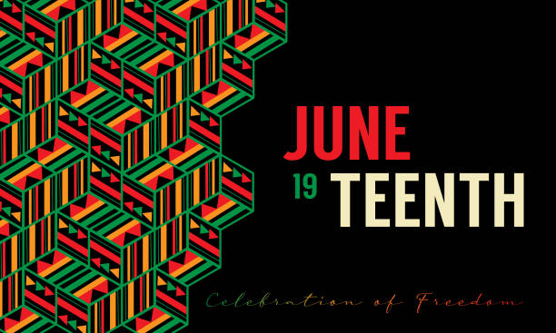 Juneteenth banner, poster or flyer Juneteenth June 19 Independence Day. Freedom or Emancipation day. African-American history, Black History Month celebration. Poster, greeting card, banner. Horizontal vector illustration juneteenth stock illustrations