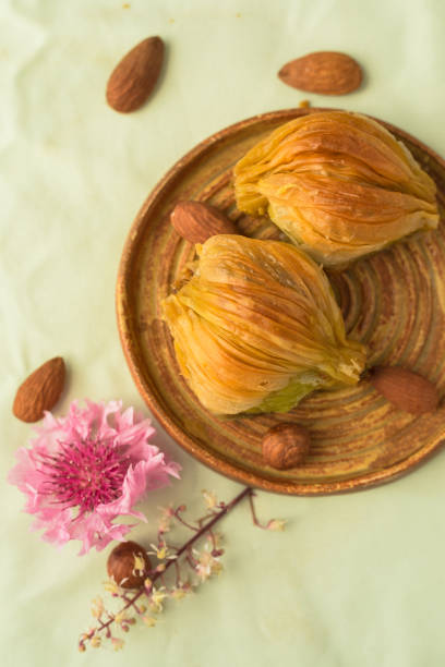 istock Turkish Midye Baklavas Served On Ceramic Plate 1492856973
