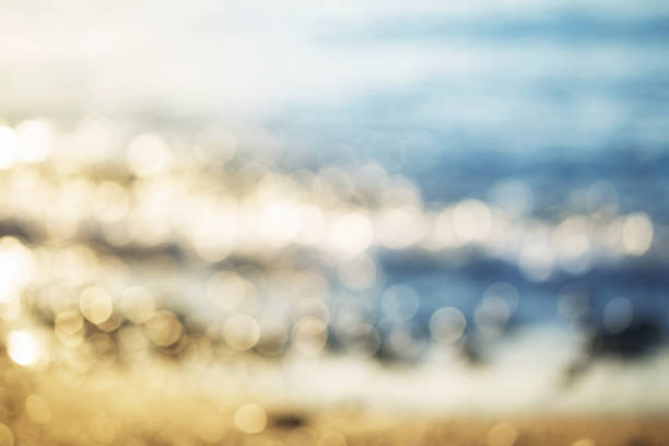 background of defocused sea in sunlight