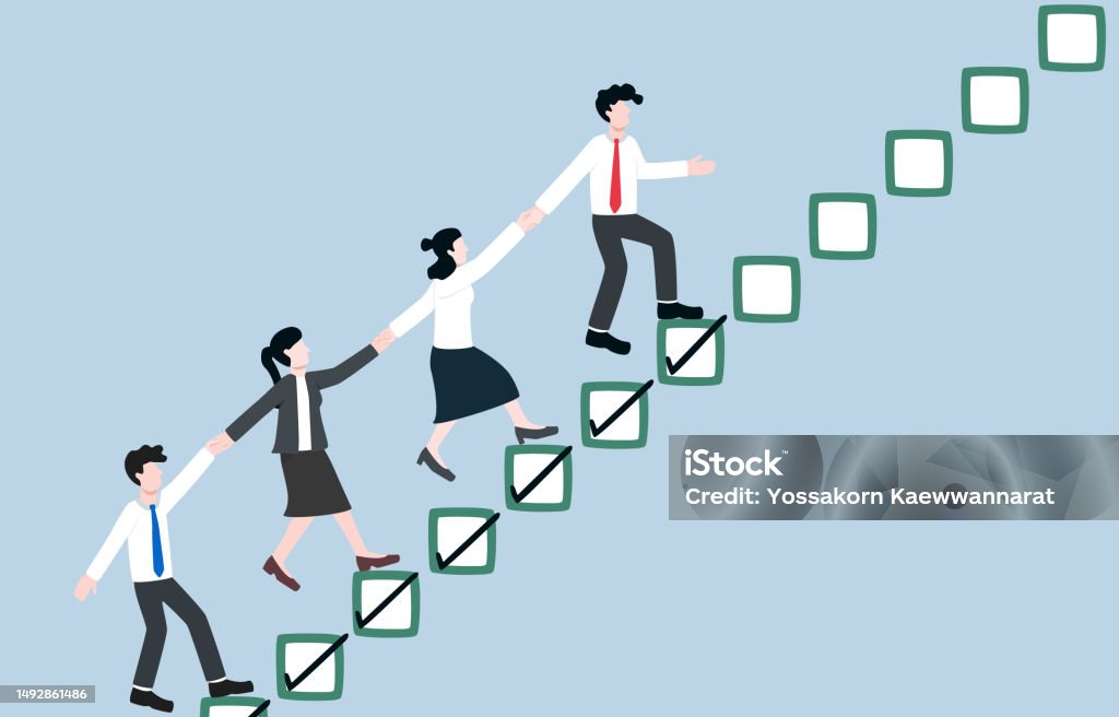 Complete Team Team With Project Progress Task Management Cooperation To Complete Task ...