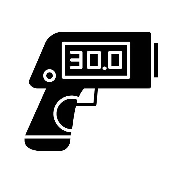 Vector illustration of Thermometer Gun Icon