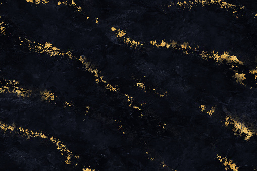 Seamless black marble with gold texture pattern. Black marble texture background. Nature abstract dark grey marble texture background.Luxury black and gold surface of stone texture