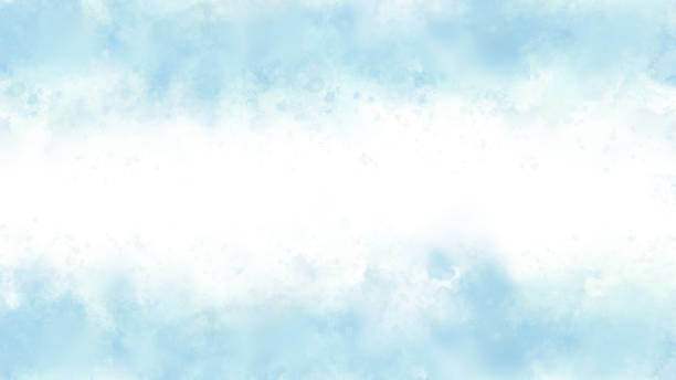 istock Abstract blue sky  watercolor background 1492870674