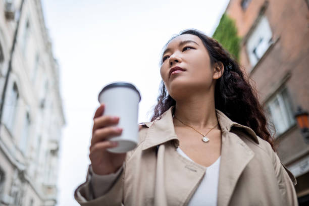 istock Successful young Chinese businesswoman going to work 1492872389