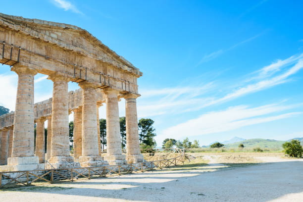 istock Ancient Greek Doric temple at Segesta. 1492875135