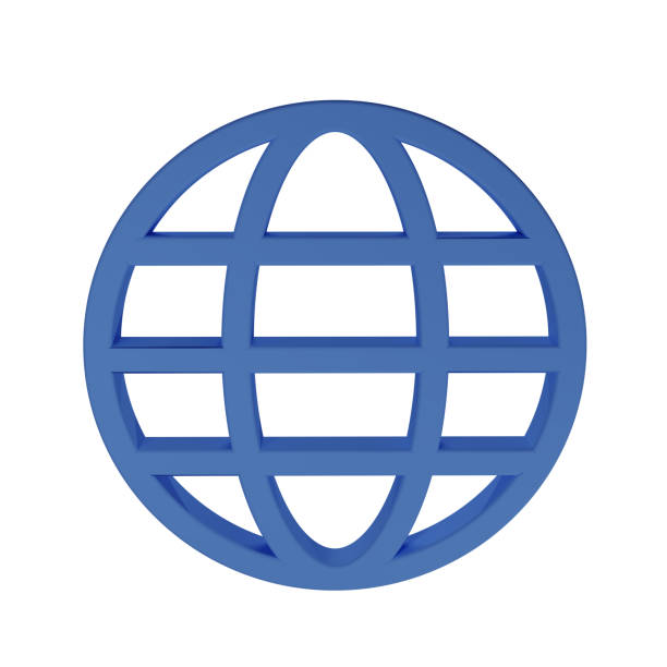 Internet search and browsing concept. The acronym www world wide web with planet earth globe symbol on white background. 3D rendering.